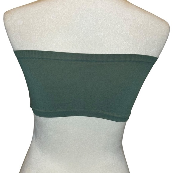 Free People Intimately Army Green Sheer Bandeau Strapless Bra Top XS S NWOT - Picture 4 of 7